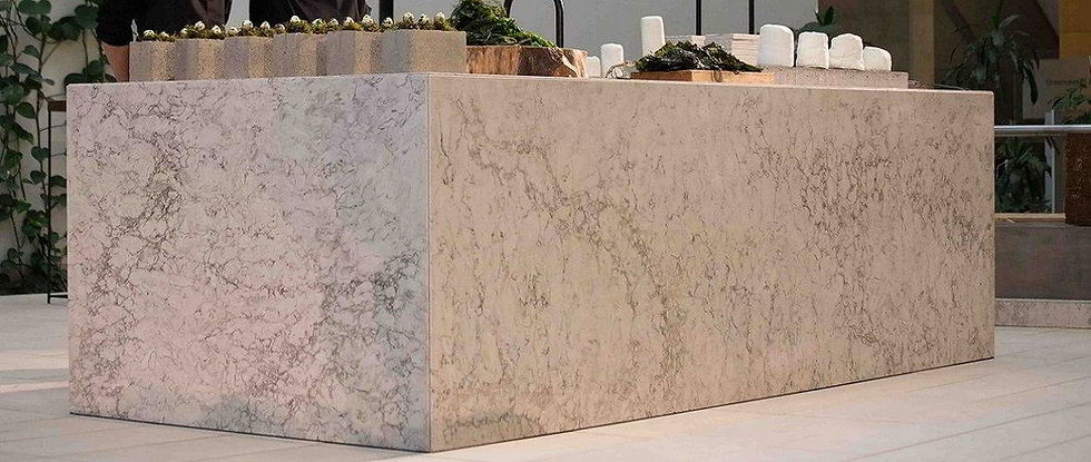 Миниатюра: Остров из кварцевого искусственного камня Caesarstone 6046 Moorland Fog