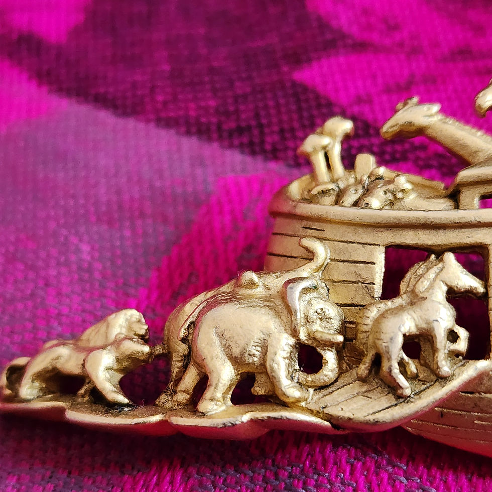 Thumbnail: Vintage AJC Noah's Ark Animal Brooch. 