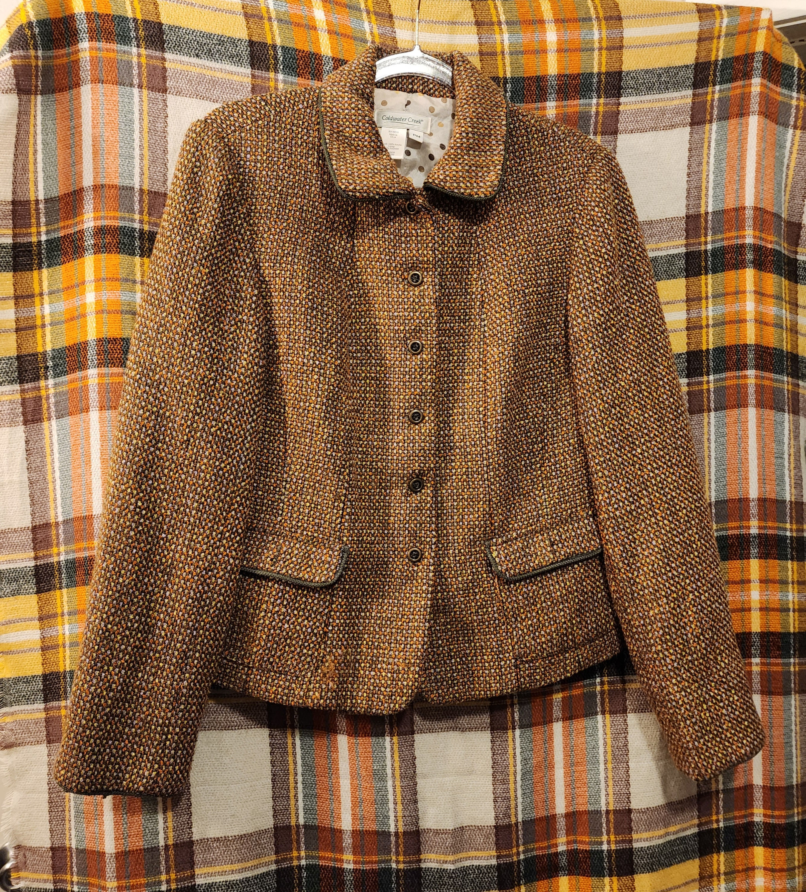 Vintage Coldwater Creek Tweed Blazer.