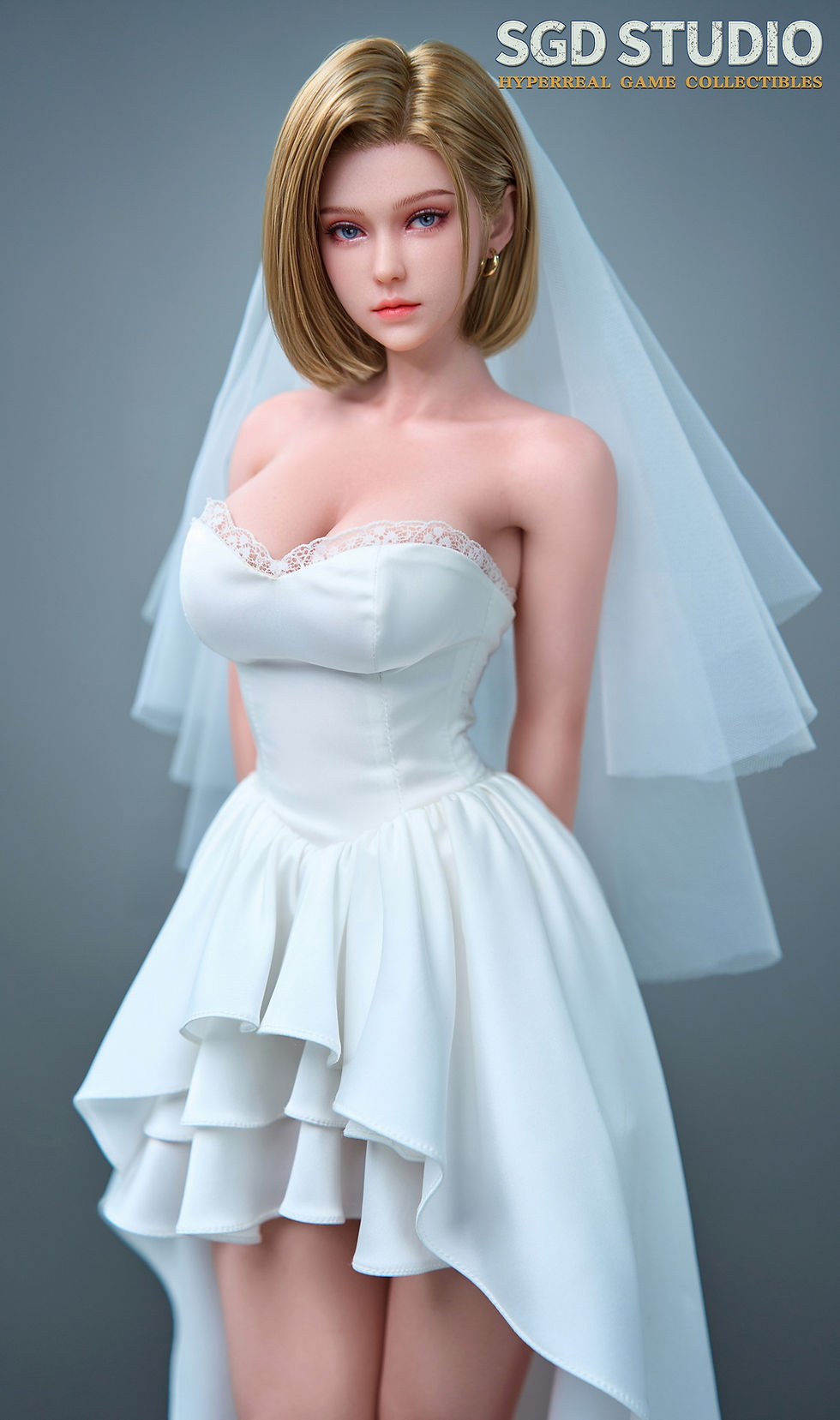 縮圖：FG-008金髮戰鬥女孩62CM高 1/3全矽膠可動人偶