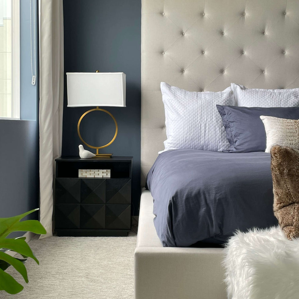 Modern Glam bedroom, living room, dining room in Costa Mesa, CA