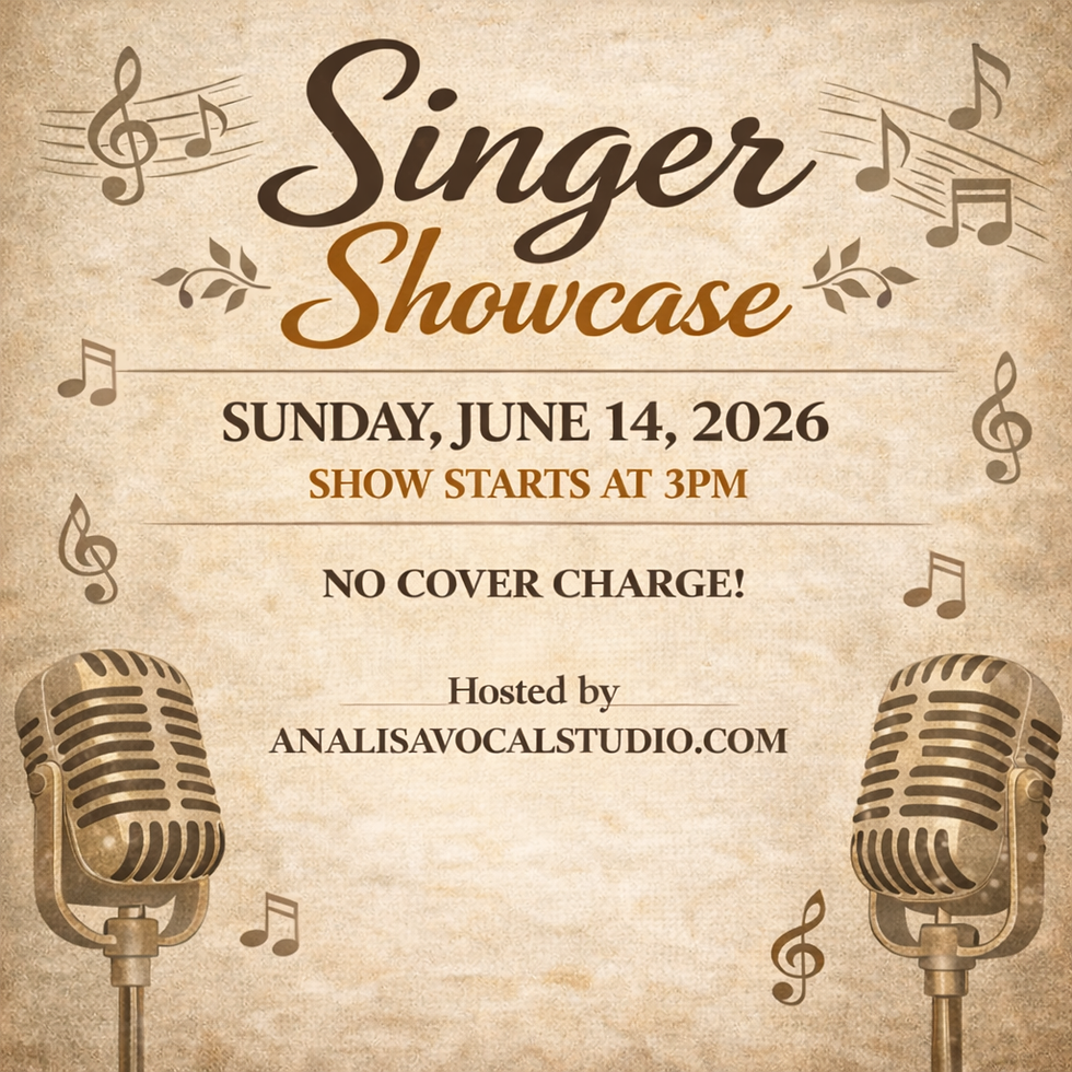 ANALISA THIRWALL'S VOCAL STUDIO ARTIST SHOWCASE!