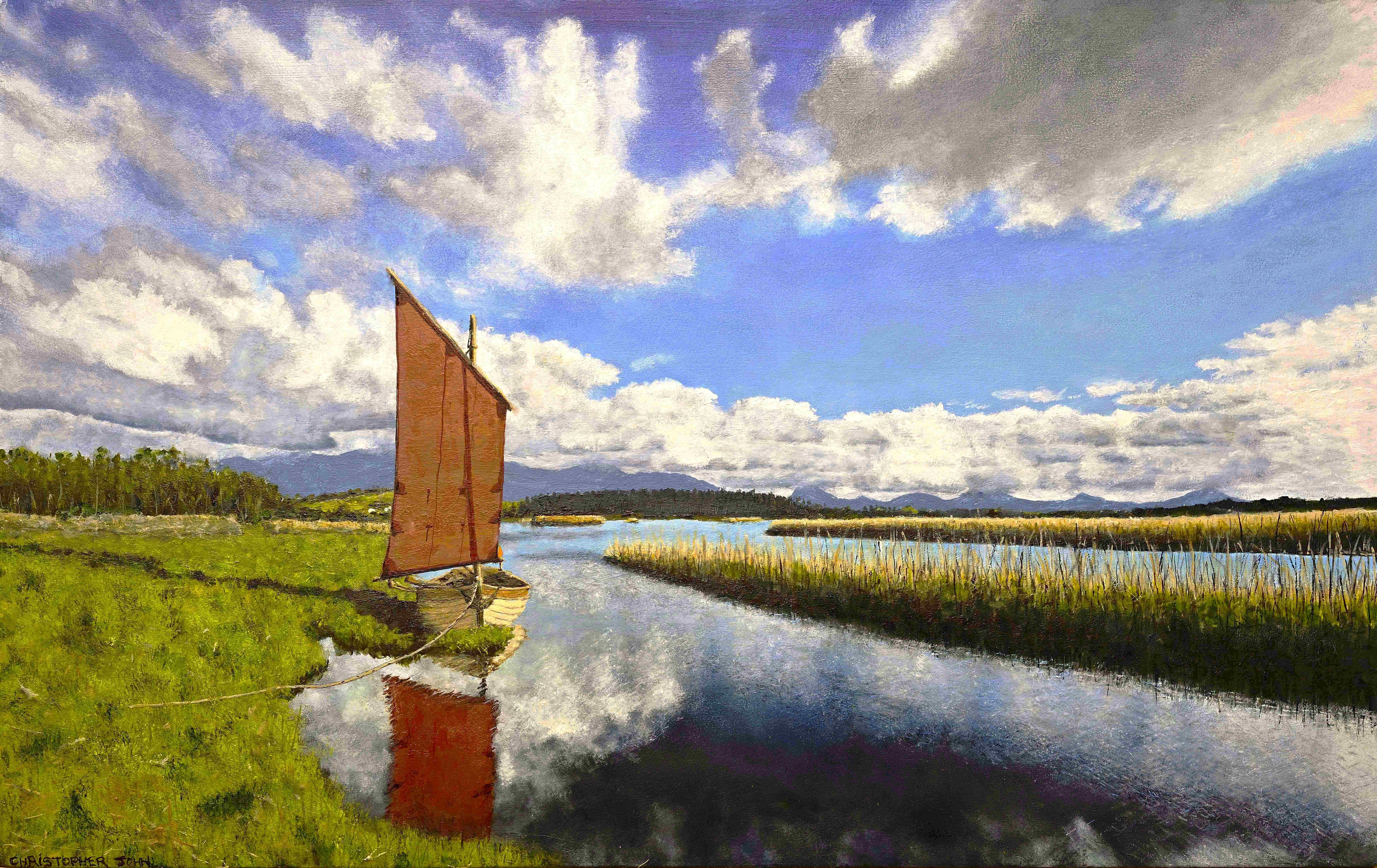 Moored on River Maine