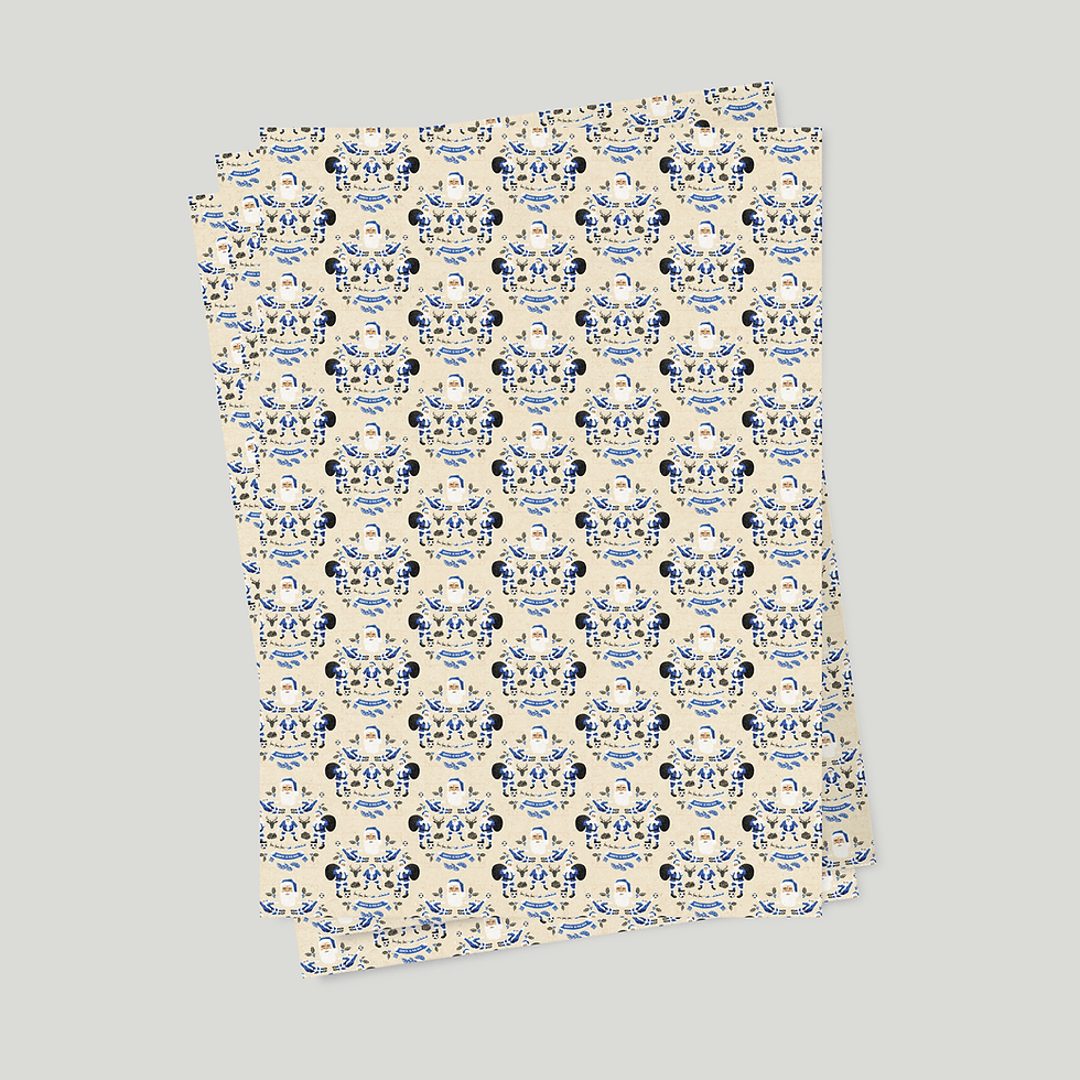 Thumbnail: Santa Is No Red 'Dark Blue' wrapping paper