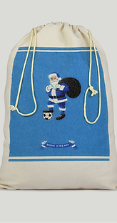 'Santa Is No Red' Sack - Blue