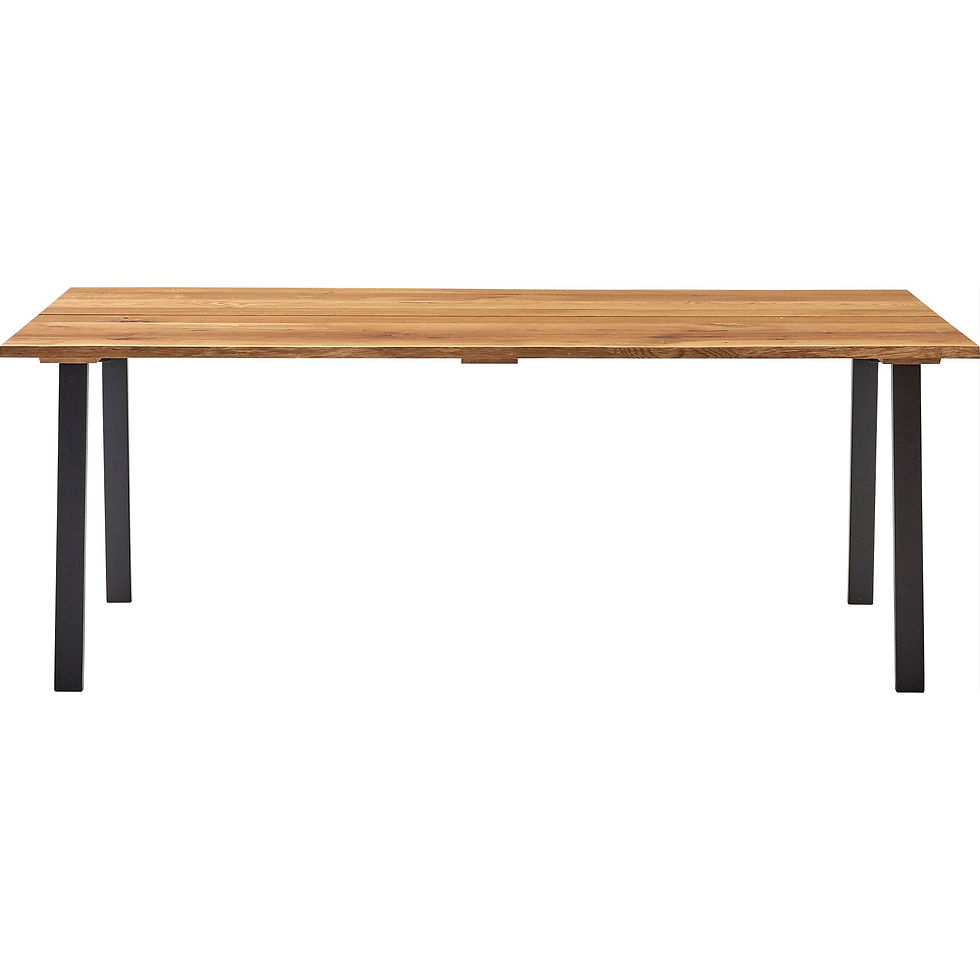 Plankebord, olieret eg / plank table, oil treated oak