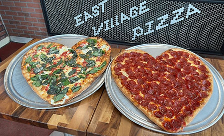 East Village Pizza offers heart-shaped pizzas year-round