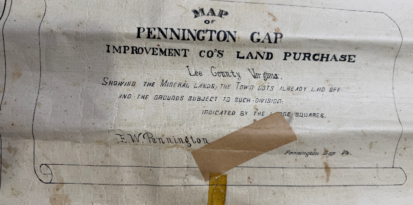 The PGIC Map and Lot-Pricing Schedule: How Pennington Gap Was Marketed, Laid Out.