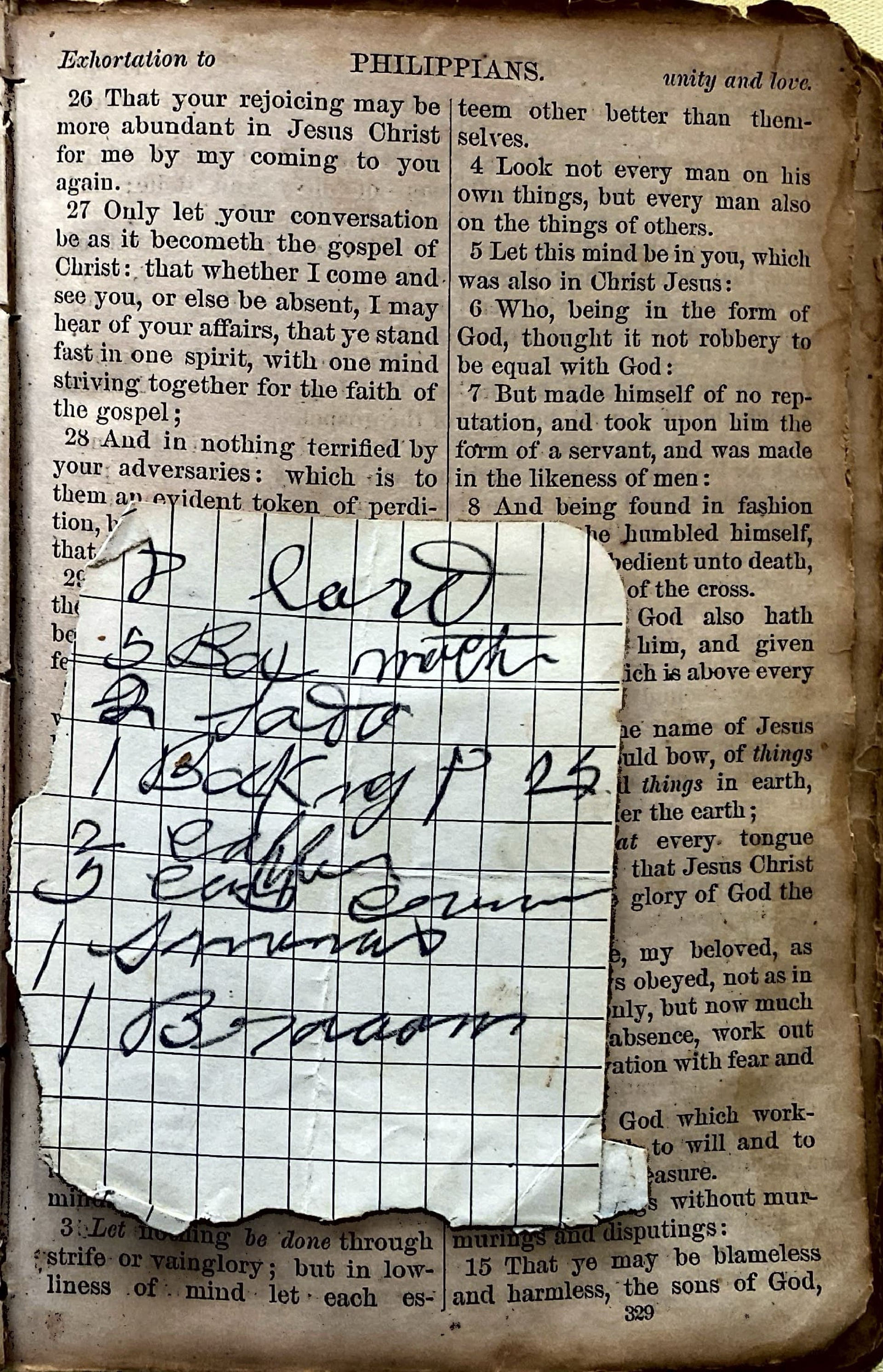 List of items