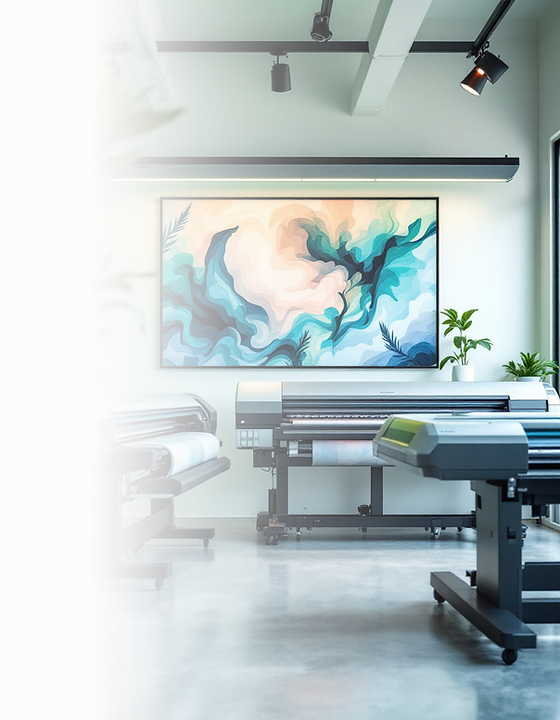 Art2Display Studio homepage hero banner with logo and tagline Artfully Crafted, Perfectly Displayed showcasing custom signage, digital displays, and visual branding services.
