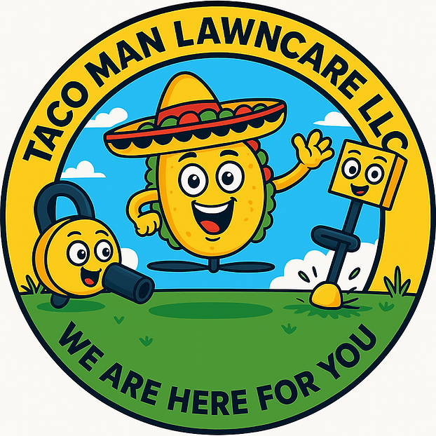 Taco Man Lawncare Logo Design.png