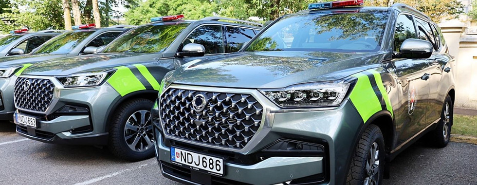 Specialios paskirties perdarytų KGM Rexton visureigių, pagamintų Hoobrid, parkas