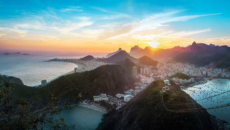 Aerial view of Rio de Janeiro Coast