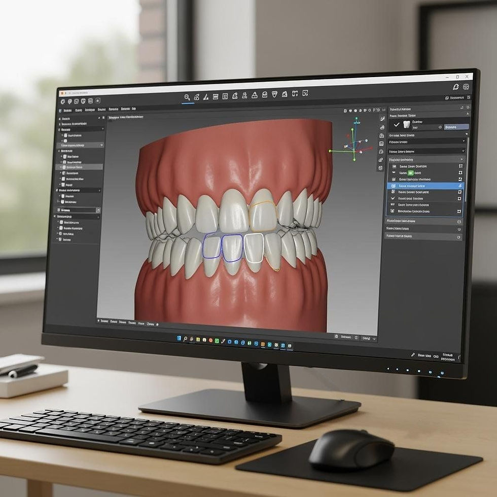 Exemplo de como e feito um planejamento digital do sorriso no Brooklin Sp.