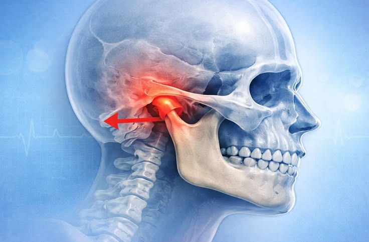 Representação anatômica da articulação temporomandibular com disco articular deslocado, clínica especializada no Brooklin São Paulo