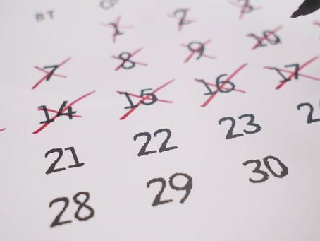 Calendar illustrating treatment time in Brooklin, SP