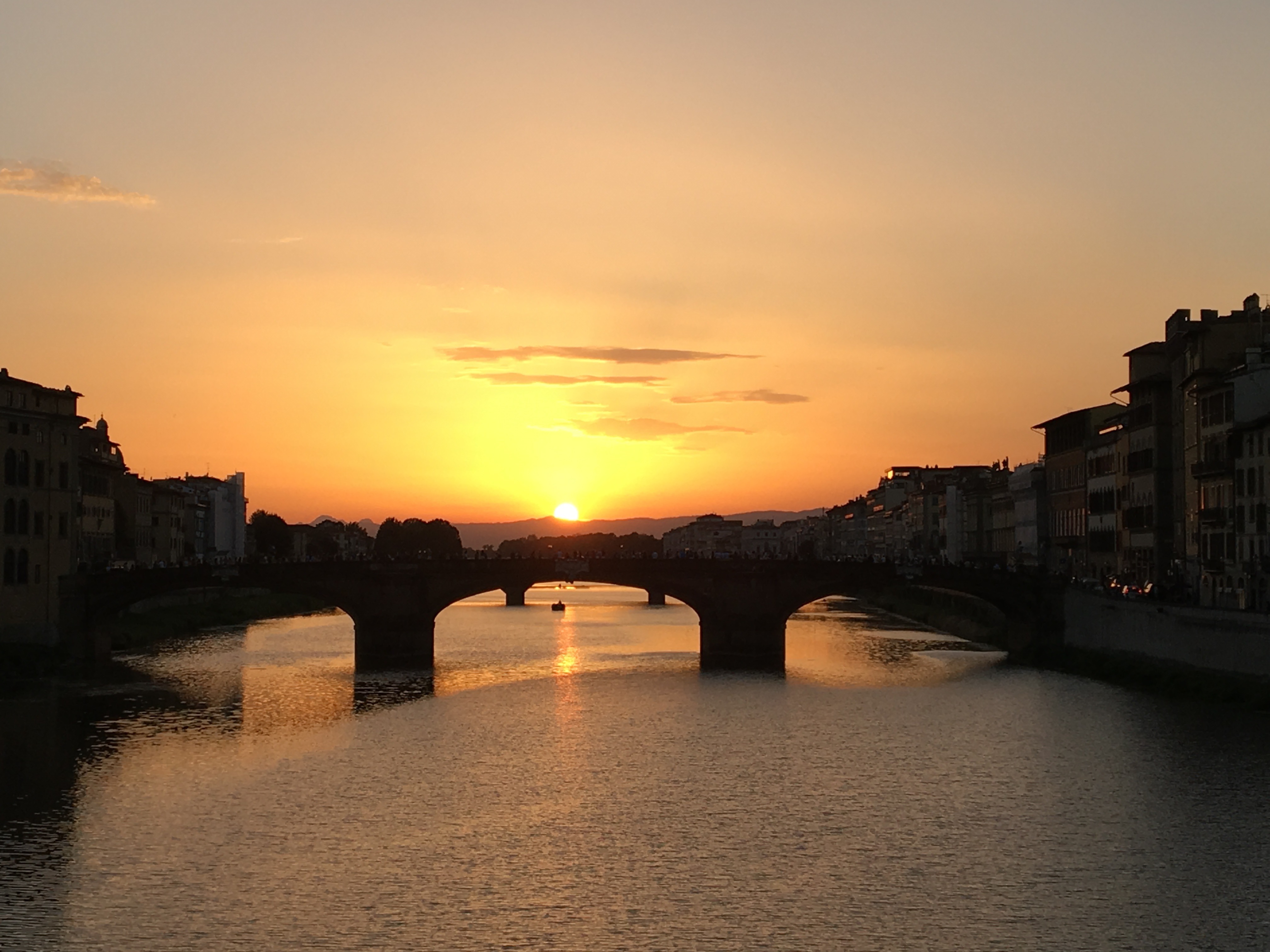 The Arno at Sunset, 2016