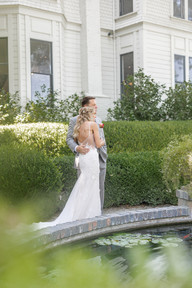 bride and groom first look