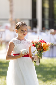 ring girl at wedding