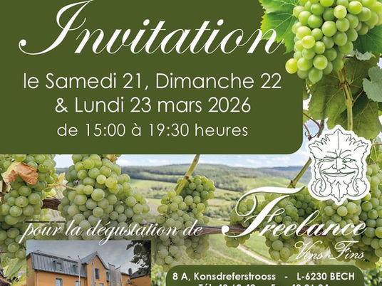 Invitation à la traditionnelle dégustation de vins