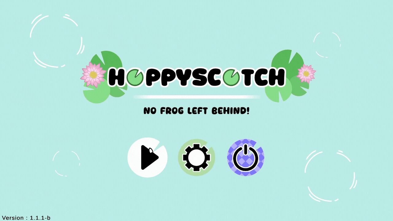 Gameplay GIF of the main menu and first level