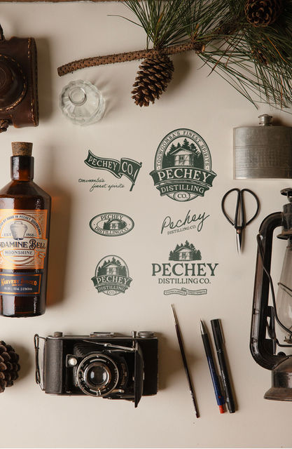 Logo and Brand design for Pechey Distilling Co in Toowoomba
