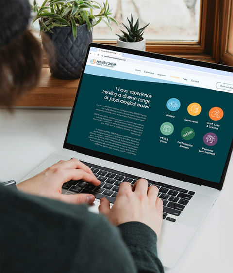Logo design, creative branding and 1 page website for Jennifer Smith Toowoomba