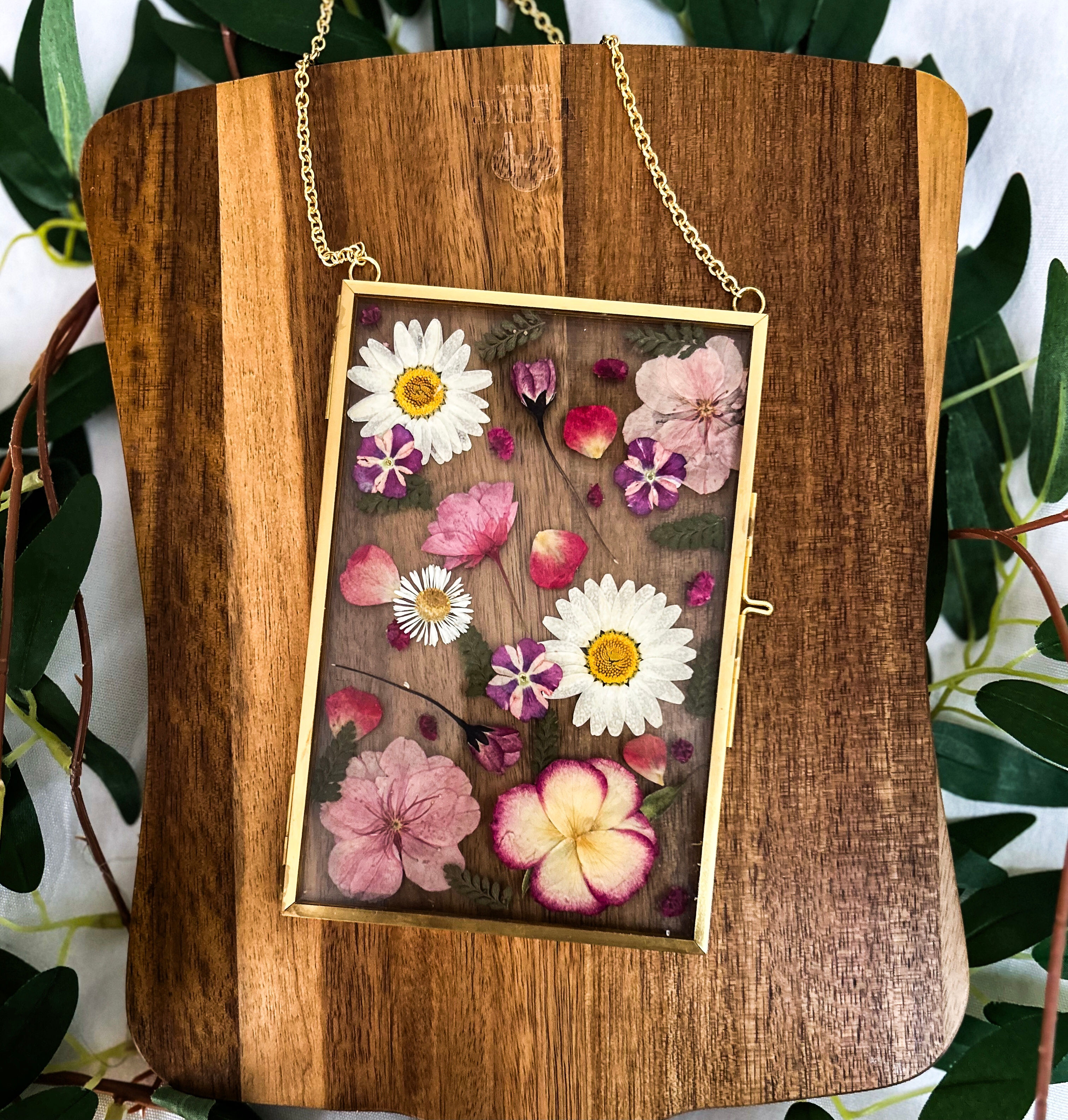 Pink Wildflower Wall Hanging 