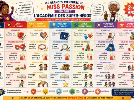 Programme de Vacances BD Passion  Semaine 7 : L’Académie des Super-Héros 🦸‍♀️⚡