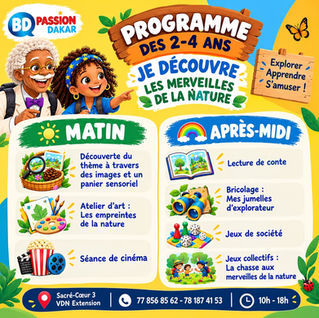 Programme du Samedi 26 Septembre - Je Découvre les Merveilles de la Nature 🌿🦋