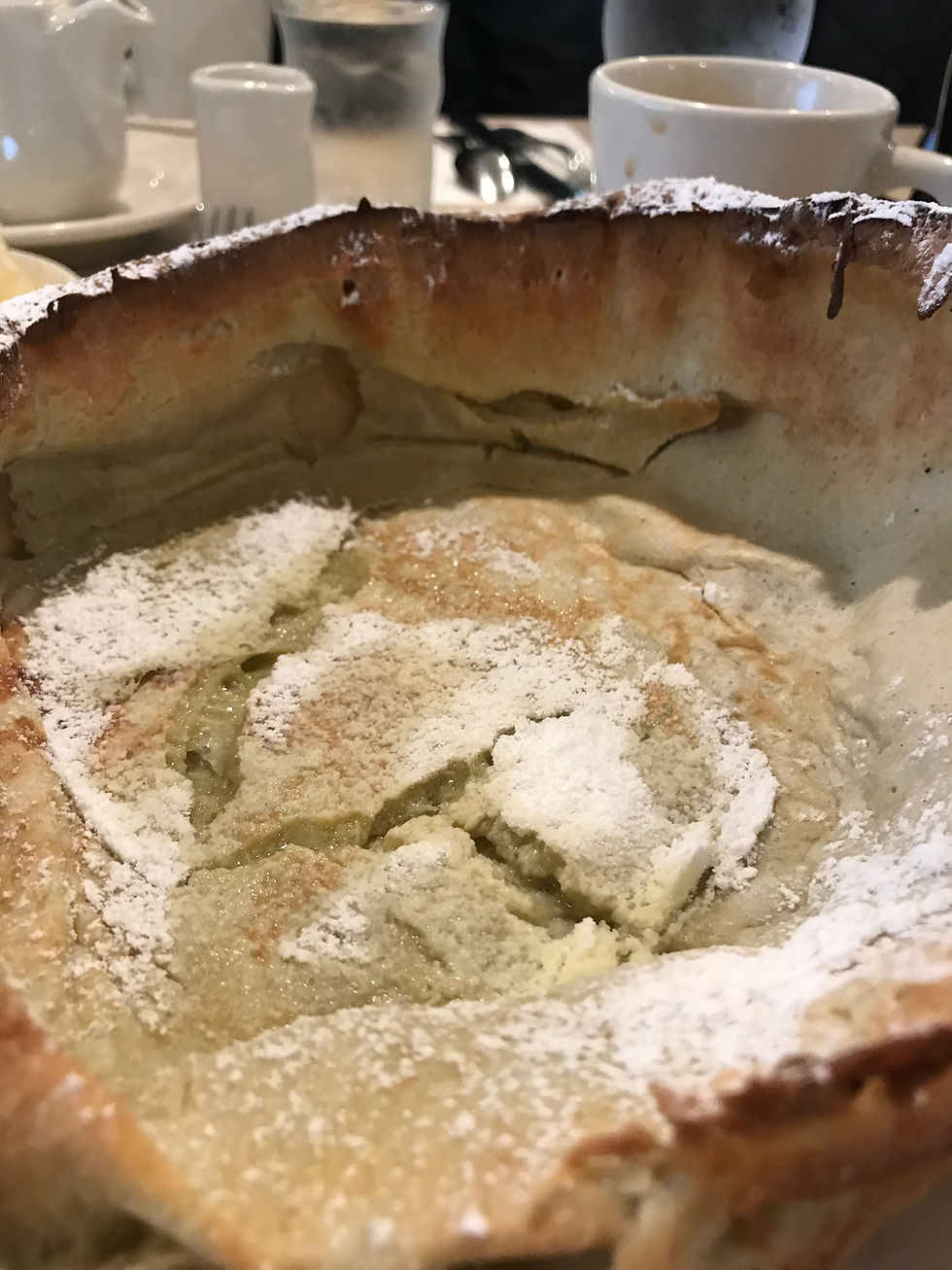 A close-up image of a Dutch baby.