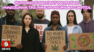 Hundreds protest proposed marijuana tax hike in Michigan Capitol