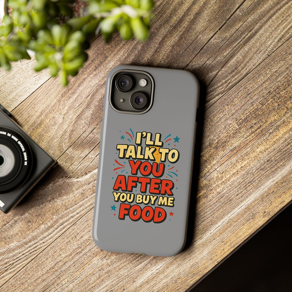 Thumbnail: Playful Phone Case with Foodie Quote, Fun Gift for Food Lovers,