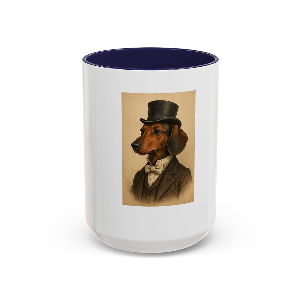 Thumbnail: Dapper Dog Coffee Mug, Cute Pet Lover Gift, Dashund Lovers