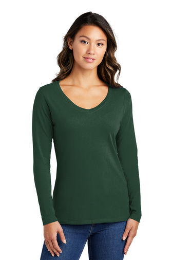 Thumbnail: Item LPLS450- Ladies Long Sleeve V-Neck Tee Shirt