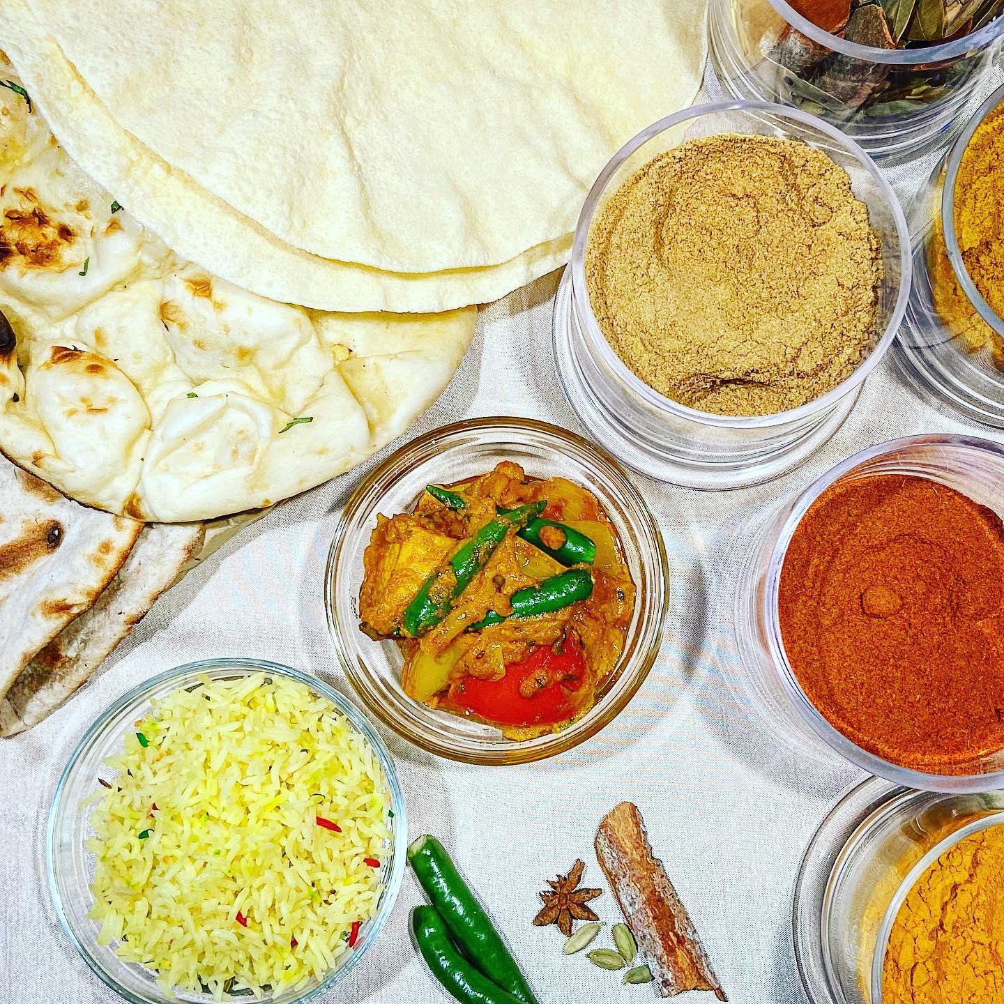 Arranged Food and Objects