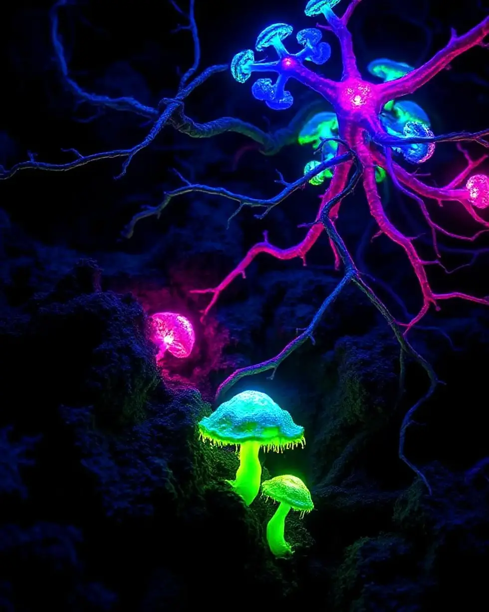 ID_D9N362G2-Creatorz+Signal+_Amazing-Glowing-Neon-Alien-Fungi