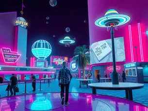 Retrowaves Synthwaves city