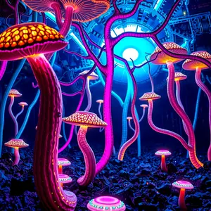 beatiful glowing fungi