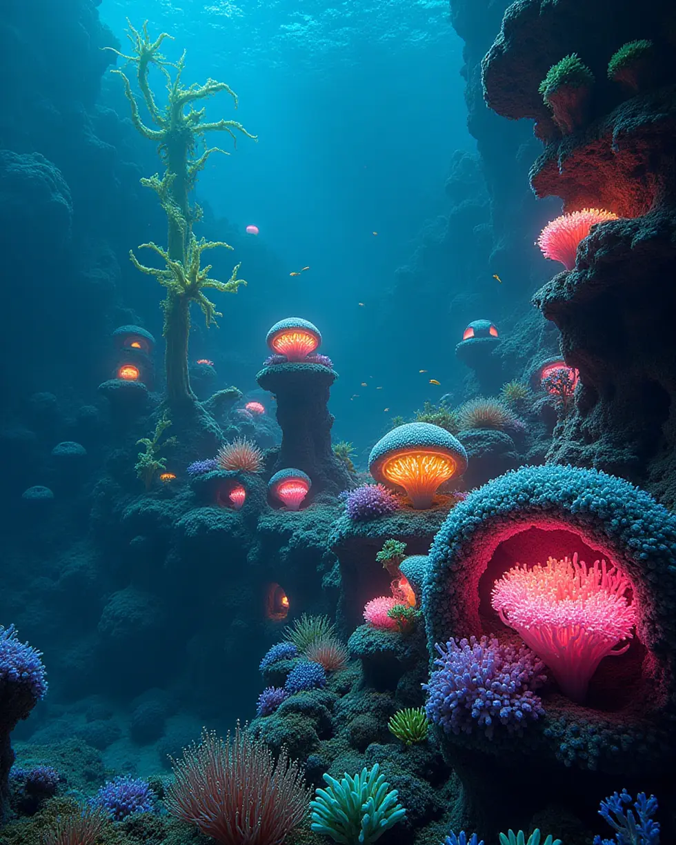 img-PVOLR0WS-CreatorzPlus-SignalPlus-bioluminescent-Coral-Reef-Fungi-Glowing-Futuristic-Al