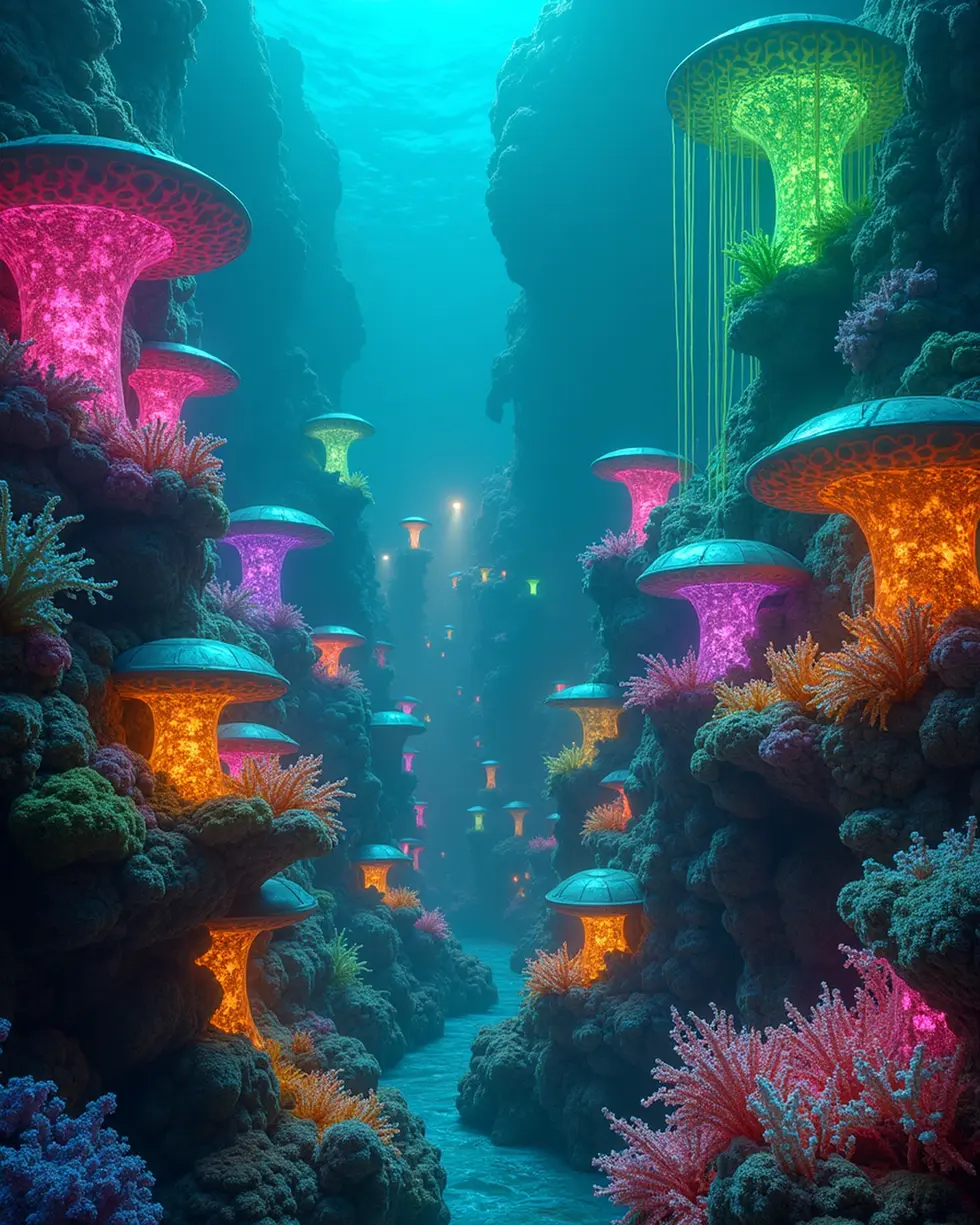 img-T7BATCDA-CreatorzPlus-SignalPlus-bioluminescent-Coral-Reef-Fungi-Glowing-Futuristic-Al
