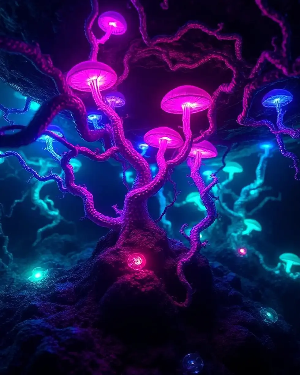 ID_CDWMLMP9-Creatorz+Signal+_Amazing-Glowing-Neon-Alien-Fungi