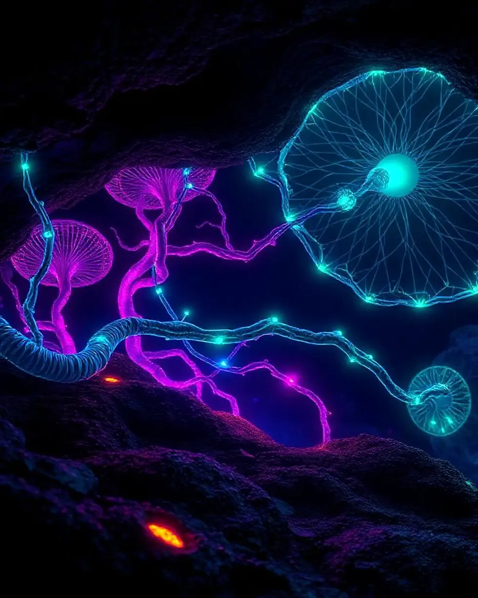 ID_RFJAFO7B-Creatorz+Signal+_Amazing-Glowing-Neon-Alien-Fungi