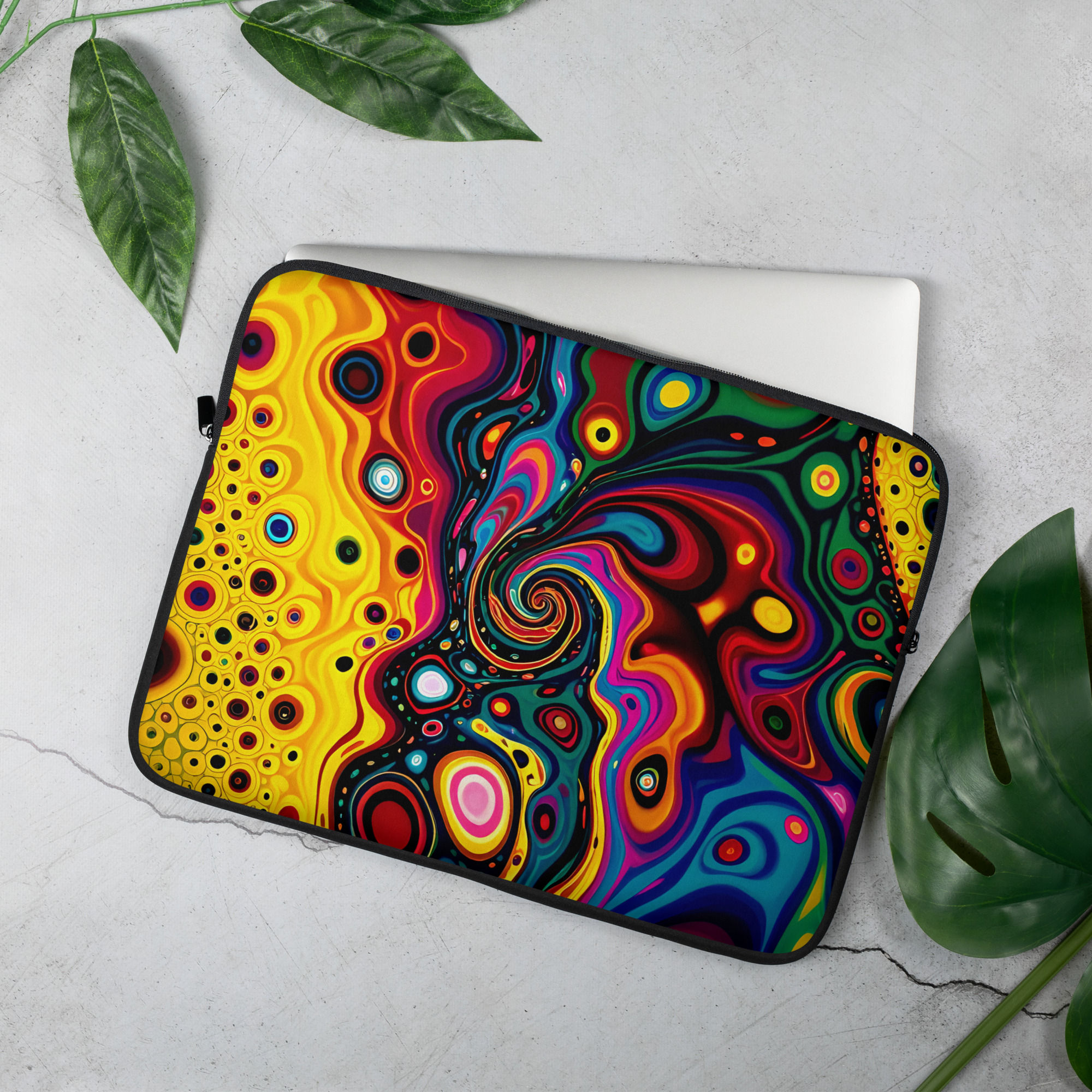 #08 Intense Illusions – Vibrant Abstract Laptop Sleeve (13″ & 15″)