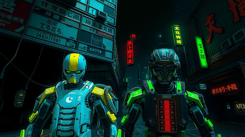 img-Q5WL2DYN-CreatorzPlus-Futuristicl-Post-Apocalyptic-Dystopian-Underground-NeonCity-Glit