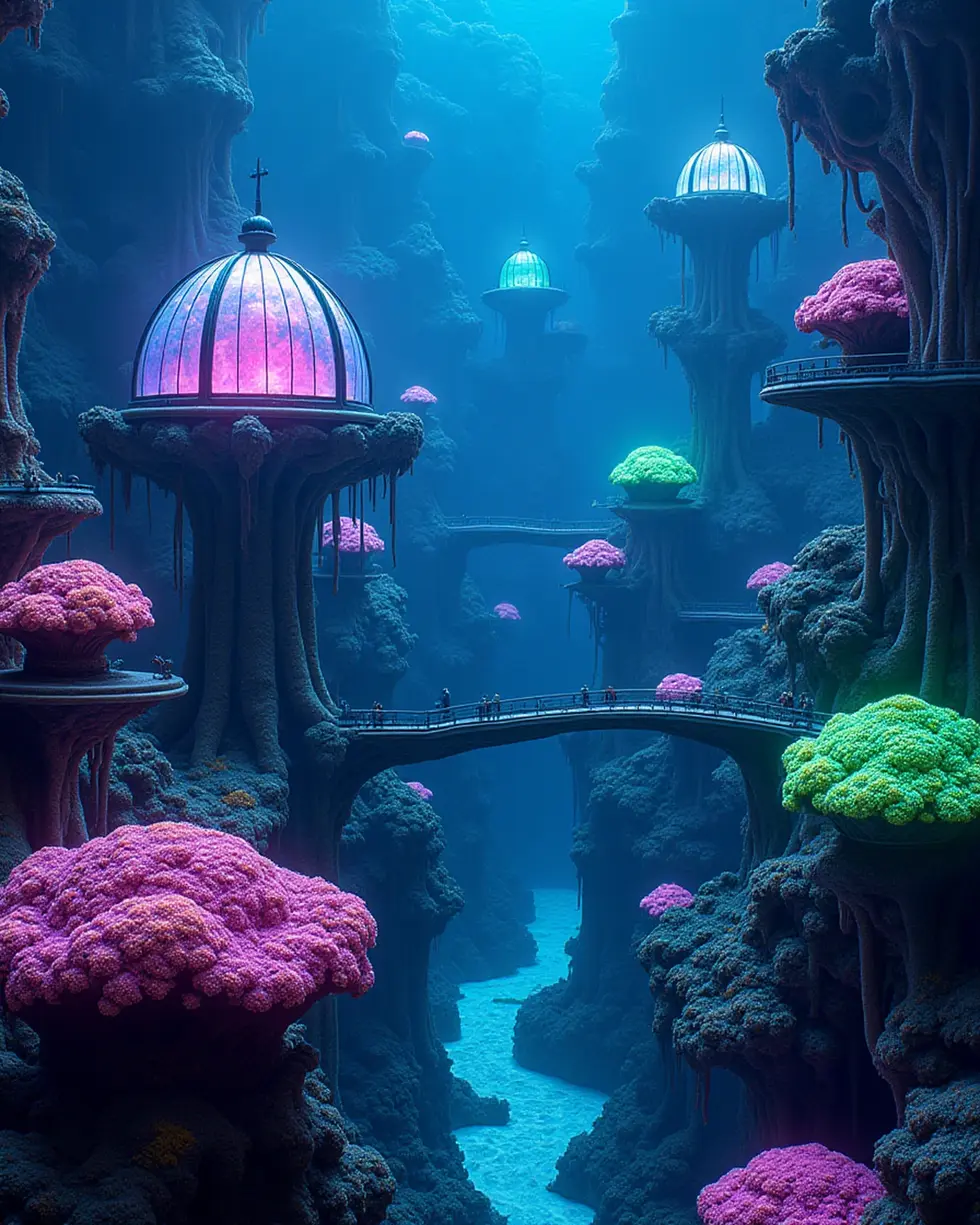 img-VPZPAFWA-CreatorzPlus-SignalPlus-bioluminescent-Coral-Reef-Fungi-Glowing-Futuristic-Al