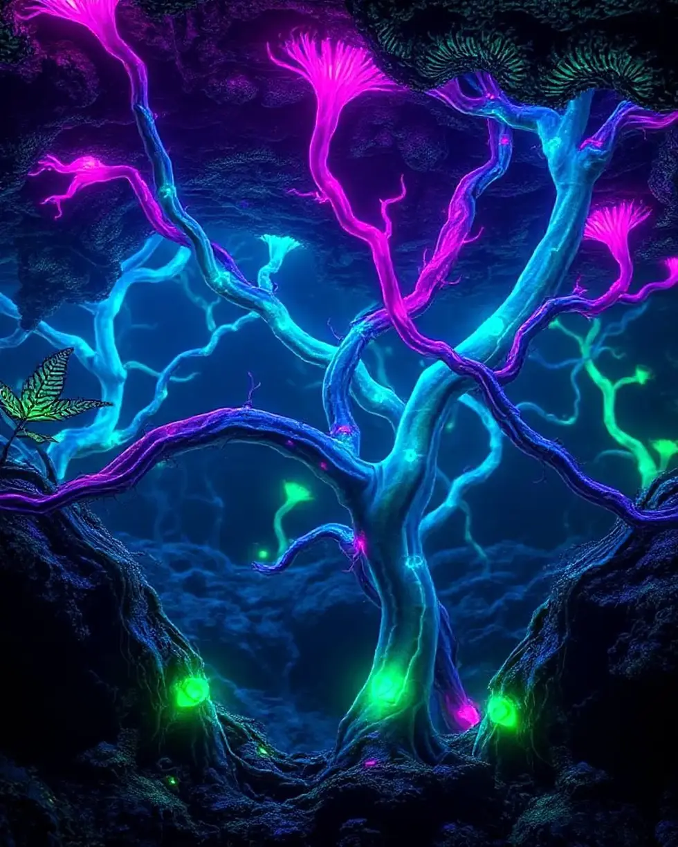 ID_IZL2KL8N-Creatorz+Signal+_Amazing-Glowing-Neon-Alien-Fungi