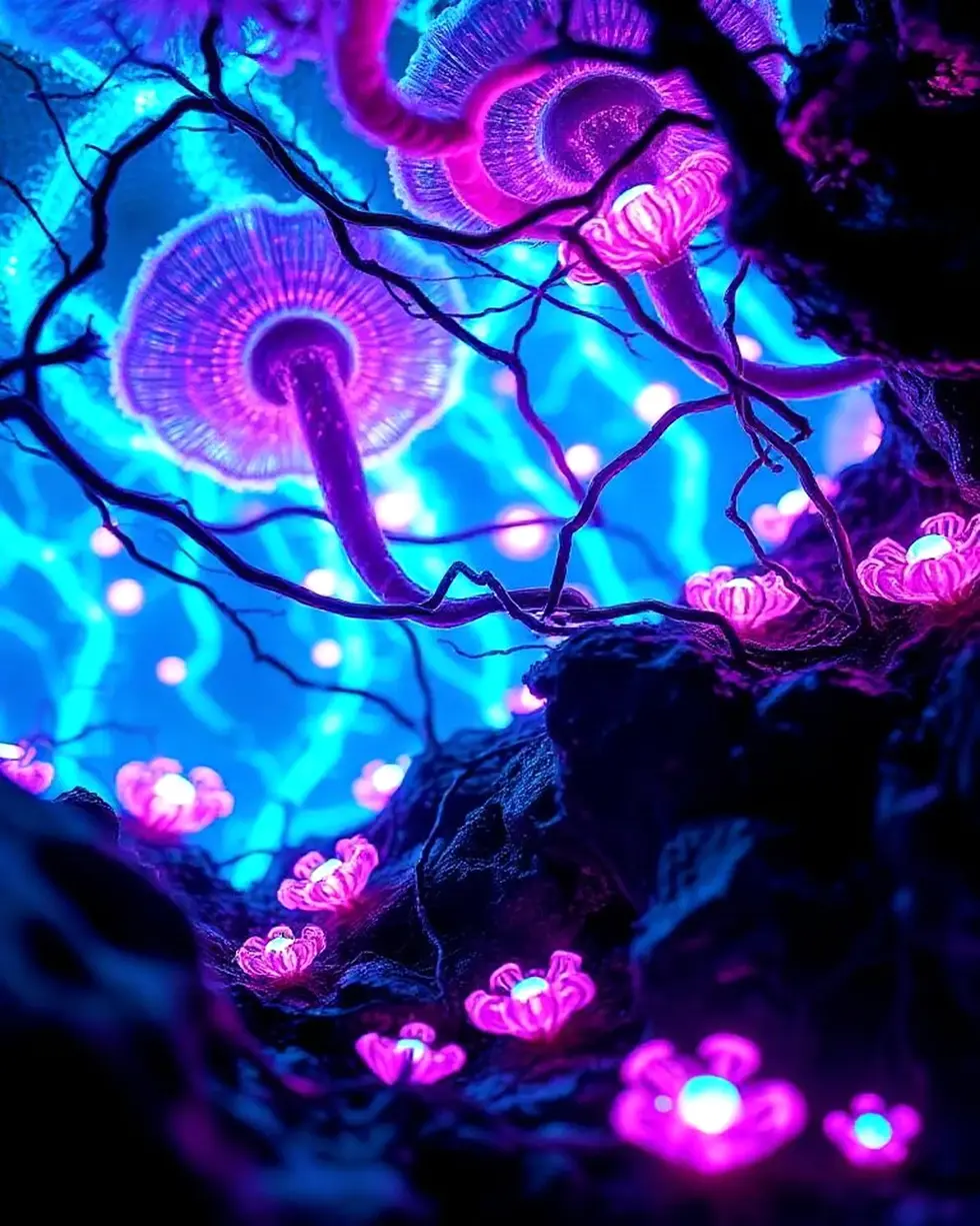 ID_YBTFURI8-Creatorz+Signal+_Amazing-Glowing-Neon-Alien-Fungi