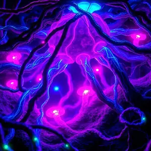 an image of a purple haze alien fungi