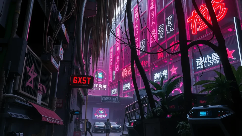 img-YMR7RG5F-CreatorzPlus-Surreal-Dystopian-Cyberpunk-Dreamlike-Nature-Jungle-GlitchArt-Et